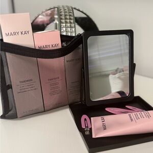 Mary Kay TimeWise Skincare Set with Mirror - Pink and Black
